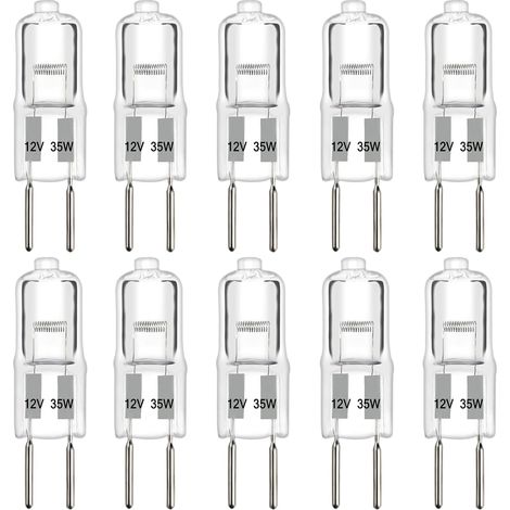 Ampoule Halogène - GY6.35 - 35 W - 12 V - 2700 K - Blanc Chaud - Pour Lustre Et Éclairage Paysager - Lot De 10 (1/5)