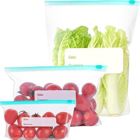 90 Pièces Sac de Congélation Sac Congelation Zip Reutilisable Sac de Conservation Alimentaire Ziplock Bag (3 Tailles) (1/5)