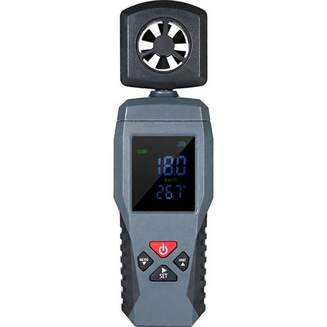 Intelligentes digitales LCD-Anemometer-Thermometer mit ST9606-Sensor, Hintergrundbeleuchtung, Wind- und Luftgeschwindigkeitsmessung