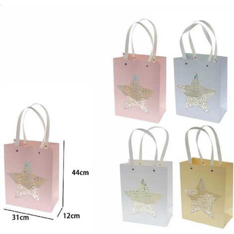 Set 2 Pz Enveloppe Sac Cadeau Avec étoile 44 X 31 X 12cm 69940