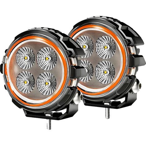 Luz de trabajo, foco/proyector, diseño impermeable, luz redonda de 3 pulgadas. (1/2)