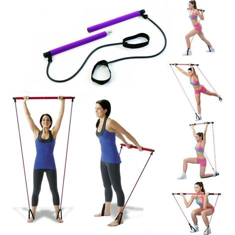 Attrezzo Elastico Long Esercizi Braccia Resistenza Pilates Corda Elastica (1/5)