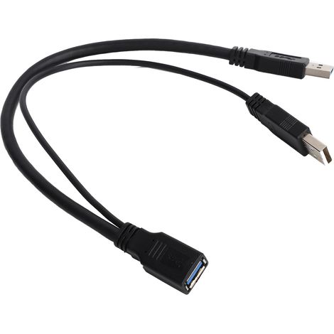 30 cm langes USB 3.0-Verlängerungskabel, zwei Stecker für 2,5-Zoll-Festplatten