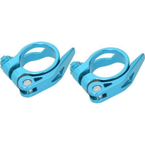 2-teilige Schnellspann-Sattelstützenklemme 34,9 mm für Mountainbikes und Rennräder, blaues Zubehör