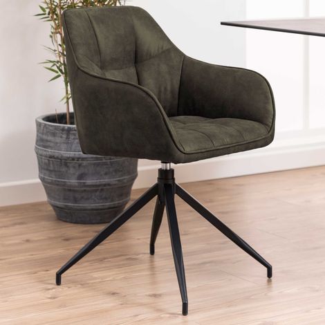 Chaise pivotante Birgen - vert olive (1/5)