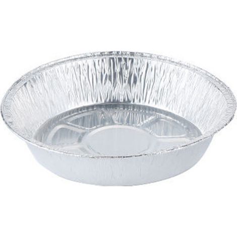 Assiettes en aluminium jetables recyclables 50 pièces rondes 7 pouces profondes à parois droites pour cuisson