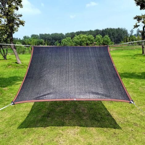 Ahlsen Filet d'ombrage de jardin, filet d'ombrage noir de 4 x 6 m, 96% d'ombredes , pour jardin, serre, grange, jardin extérieur (1/5)