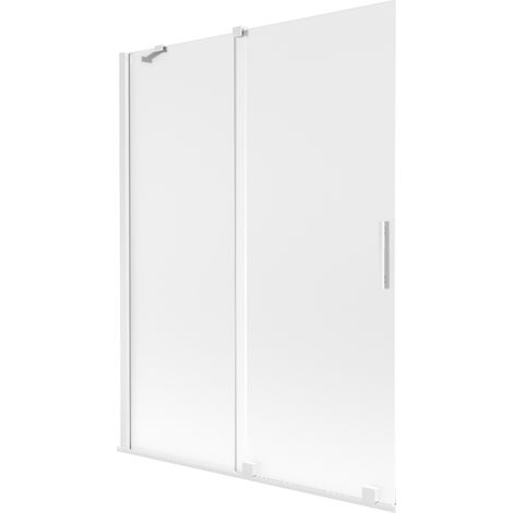 Mexen Velar Duschabtrennung mit 2 Schiebetüren 130 x 150 cm, matt, weiß - 896-130-000-31-20 (1/2)