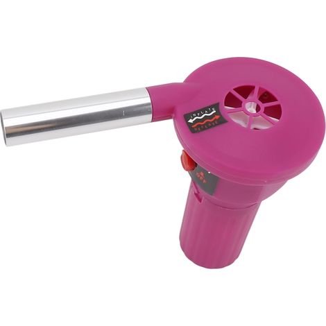 Ventilateur de barbecue portable à piles, souffleur d'air portatif pour barbecue, camping, pique-nique et grillades au charbon de bois FD312A 1,5 V violet (1/5)