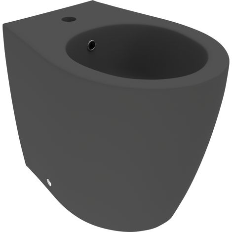 Bidet au sol en céramique noire mate 52 cm Ercos Kite BCKTEKBIDE Noir mat