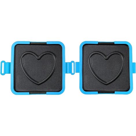 1 stampo per sandwich in silicone alimentare per microonde con cinturino regolabile - Cuore blu (1/5)