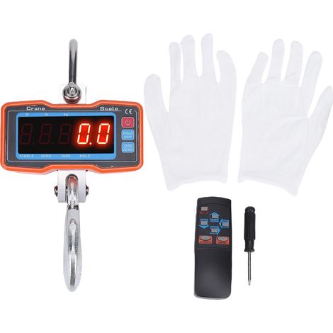 Ortviai Balance de levage numérique 1000 kg avec télécommande, écran LED 5 chiffres 0,8", OCS-P11, aluminium et acier inoxydable (1/5)