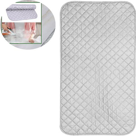 Tapis de repassage lot de 1 48 x 85 cm résistant à la chaleur pour table et plan de travail avec surface adaptée au repassage et aux voyages (1/5)