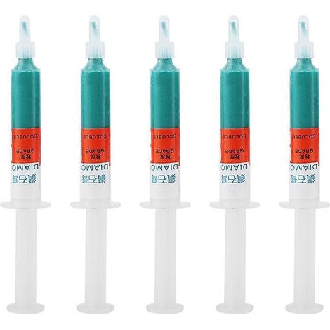 5-teiliges Set Diamant-Schleif- und Polierpaste, Läpppaste, Schleifpaste, Nadel, Tube W20600
