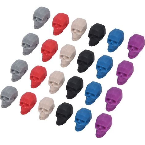 Lot de 4 marqueurs de verre à vin en silicone, forme unique, pour l'identification des verres. (1/5)