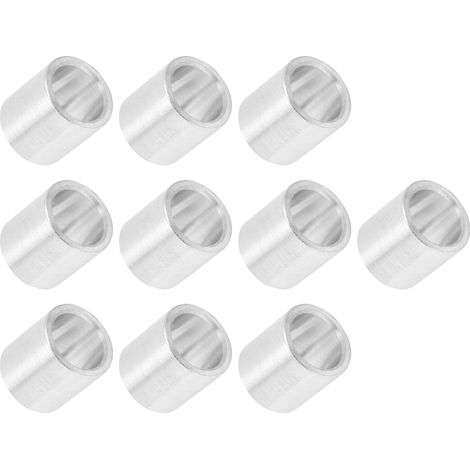 Lot de 10 entretoises rondes en alliage d'aluminium, joint d'étanchéité, fixations de support de structure à intervalles, diamètre extérieur 8 mm (1/5)