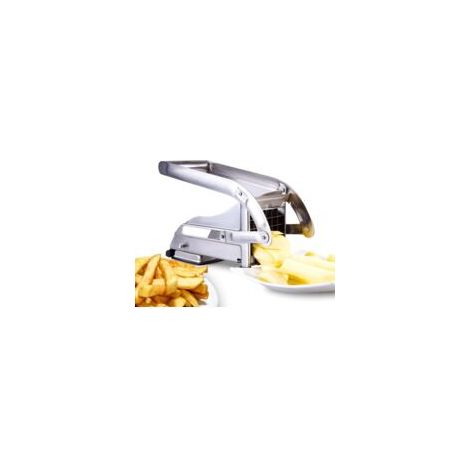 Manueller Pommes-Frites-Schneider mit zwei scharfen Edelstahlklingen, ausgestattet mit einem sicheren Saugfuß, Pommes-Frites-Schneider aus Edelstahl - Crezuo