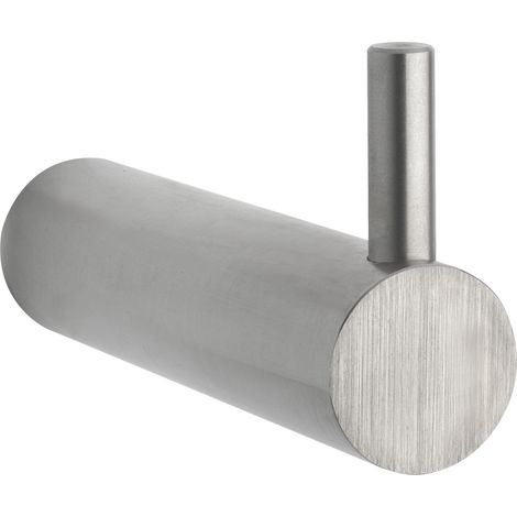 Mantelhaken Tauri ø 25 mm, Höhe 50 mm, Tiefe 100 mm, Edelstahl gebürstet