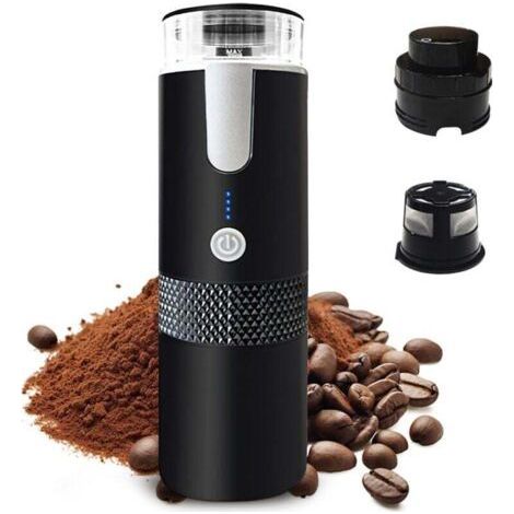 170mL Portable Espresso Machine – Electric for Pods and Ground Coffee – USB Fast Charging – Ideal for Travel and Camping (1/5)