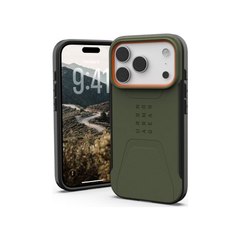 Funda UAG Civilian MagSafe para iPhone 17 Pro compatible con MagSafe (verde oliva/naranja) (1/2)