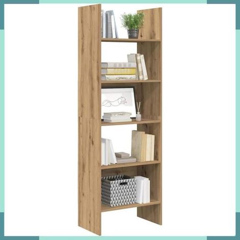 875022 Bibliothèque Chêne artisanal 60 x 35 x 180 cm Bois d'ingénierie (1/5)