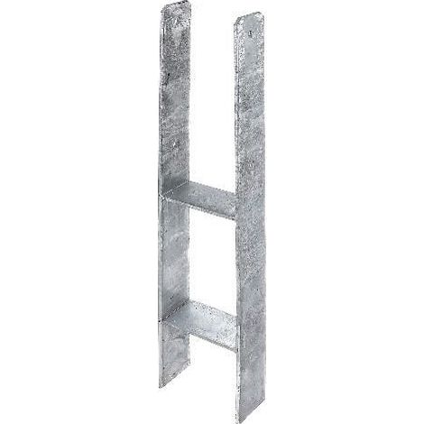 GAH Alberts Support de poteau en H 121x300x600x60mm STA brut TZN - 213848 (1/3)