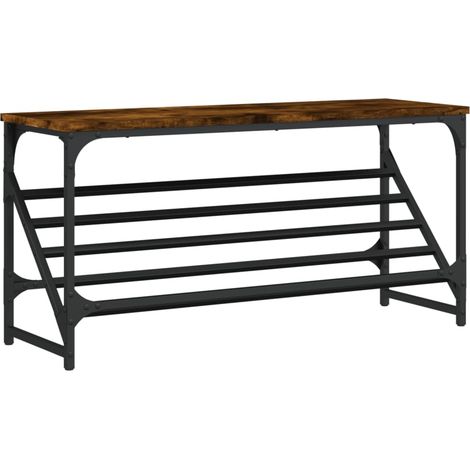 Étagère à chaussures, Range-chaussures chêne fumé 90x30x45 cm bois d'ingénierie fr9795 - Maison La Vie (1/5)