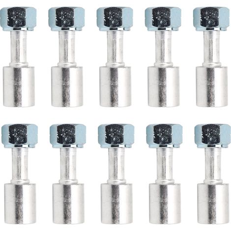 10 raccords climatisation auto droits 180° pour camions engins TP modification clim - lot de 10 (1/5)