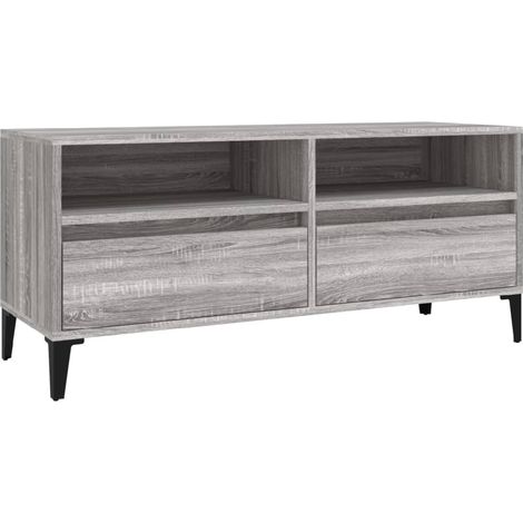Mobile TV multimediale scaffale per televisione televisore buffet sala da pranzo soggiorno camera da letto sonoma 100 x 34,5 x 44,5 cm pannelli compositi grigio 020028324