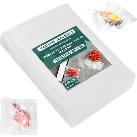 Packung mit 100 Vakuum-Lebensmittelbeuteln, 30 cm x 20 cm – BPA-frei – Reißfest – Perfekter Verschluss für optimale Konservierung (1/5)