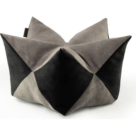 lionto Kronenkissen für Hunde, 60x35cm, grau/schwarz (1/5)