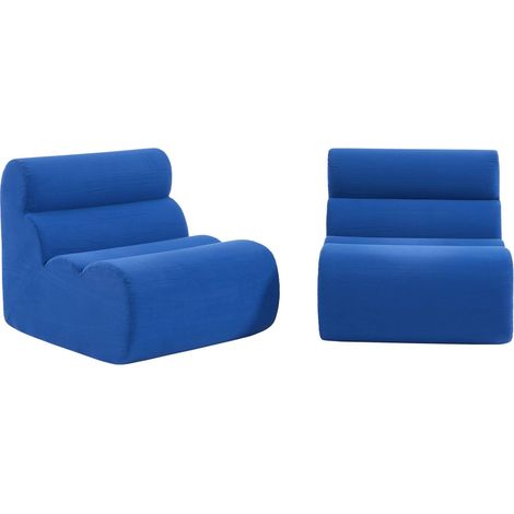 sweeek - 2er-Set modulare Lounge-Sessel mit Stoffbezug (1/5)