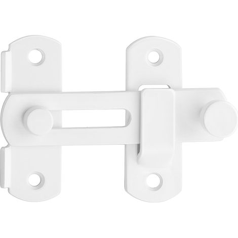 Verrou Porte Interieure Loquet Porte Exterieur, Fermeture Loquet à Bascule Serrure Verrou Portail en Acier Inoxydable pour Fenêtre, Placard, Blanc (1/5)