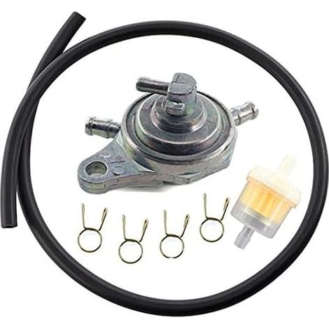 VURAHOME – Benzinhahn – 6 mm – Benzinleitung für Rex RS 400, 450, 460, 500, 600, 700 und China ATV, Mope, Roller, Go-Kart (50 cm³, 125 cm³, 150 cm³) von Rex, Baotian, Benzhou, Jinlin, Sunl, Taotao und (1/5)