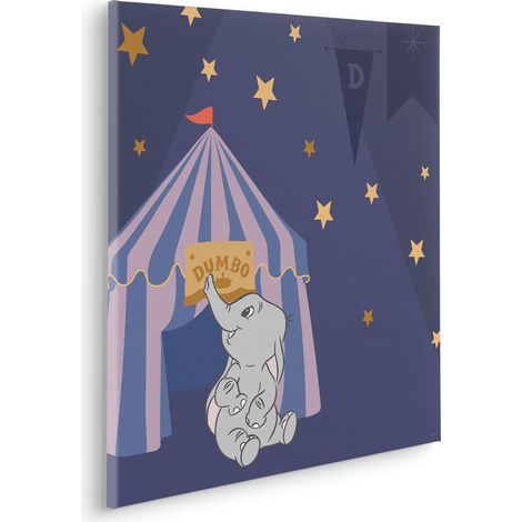 Komar Canvasbild Starry Night with Dumbo - 60 x 60 cm - Bild auf Keilrahmen - für Kinderzimmer (1/2)