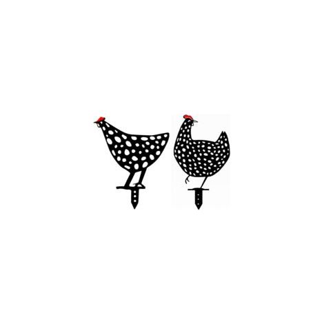 Decorazioni da giardino: galline, gallo, statua di gallo. - Crezuo
