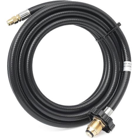 Tuyau adaptateur pour propane, convertisseur 1 lb à 20 lb, pour barbecue de table, camping, 12 pi avec raccord mâle évasé inversé 1/4 po (1/5)