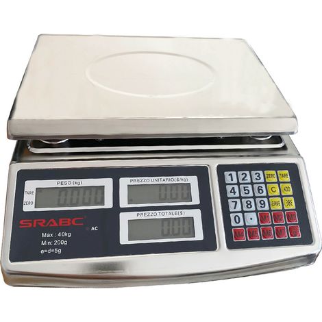 Bilancia Elettronica Digitale Da Banco Min 200gr Max 40kg con Display ACS-928 (1/5)