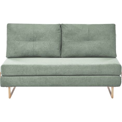 Sofá cama de tela 3 plazas minimalista para 3 personas desplegable verde claro Jerslev (1/5)