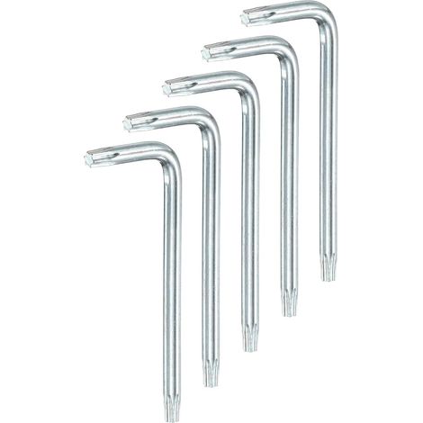 5 Pcs T20 Sécurité Anti Sabotage Torx Étoile Clé À Bits Blanc (1/5)