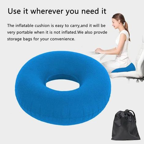 Coussin Siège Hemorroïdes - Anneau Gonflable Orthopédique - Pour Douleurs Coccyx Grossesse Prostatite - 35 cm - 1 Pièce (1/5)