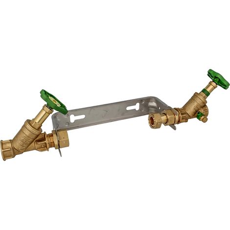 JS Einbaugarnitur 1 1/2 Zoll für Hauswasserzähler mit Baulänge 300 mm - starre Ausführung - Edelstahl