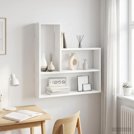 vidaXL Scaffale da parete Bianco 60 x 11 x 60 cm Legno ingegnerizzato (1/5)