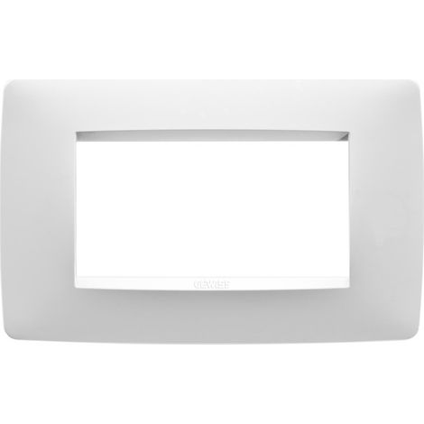 GW16104Tb Placca One 4 Moduli Bianco Latte