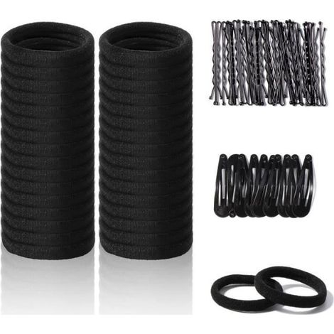 150 Pcs Épingles à Cheveux Ensemble (3 set), Comprend 50 pcs Élastiques Cheveux, 50pcs Barettes Cheveux, 50pcs Épingle Cheveux Fixe (1/4)