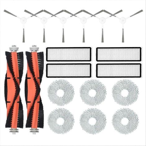18 pièces pour aspirateur robot Xiaomi S10+ / S10 Plus : brosse principale, filtre HEPA, chiffon de nettoyage, etc. (1/5)
