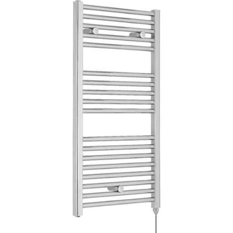 Nuie 920mm x 480mm Chrome Electric Round Ladder Rail - MTY151 (1/4)