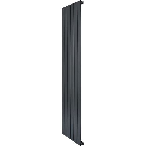 Flat Single Column Radiator - 1600 x 420mm - Anthracite Grey (1/5)