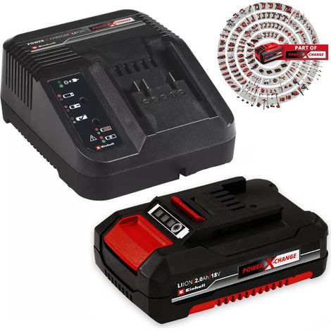 Einhell 18v Power X-Change PXC Starter Kit - 1x 2.0Ah Battery + Fast Charger (1/5)