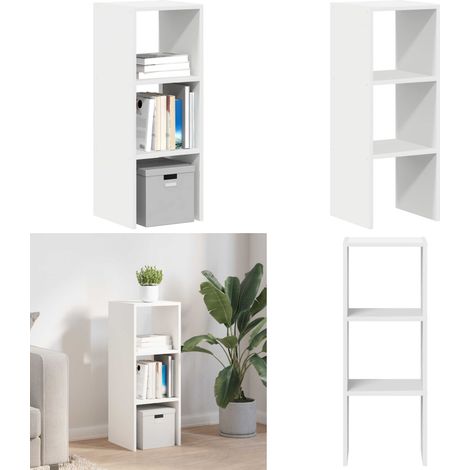 Libreria Impilabili Bianca 30x30x80 cm in Legno Multistrato - Archiviazione verticale - Armadio in legno